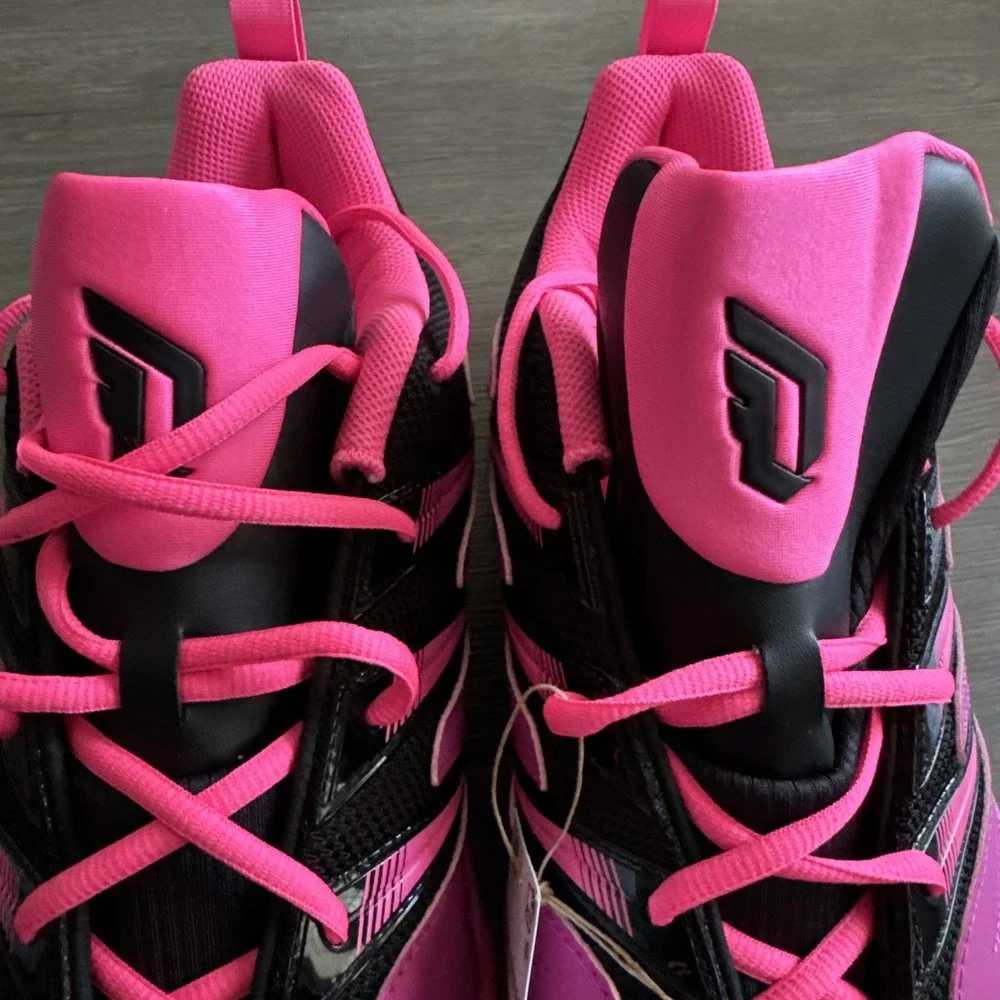 Adidas US 13.5 Men's Pink Black Lifestyle Basketball Dame Certified 3 JI1545 New